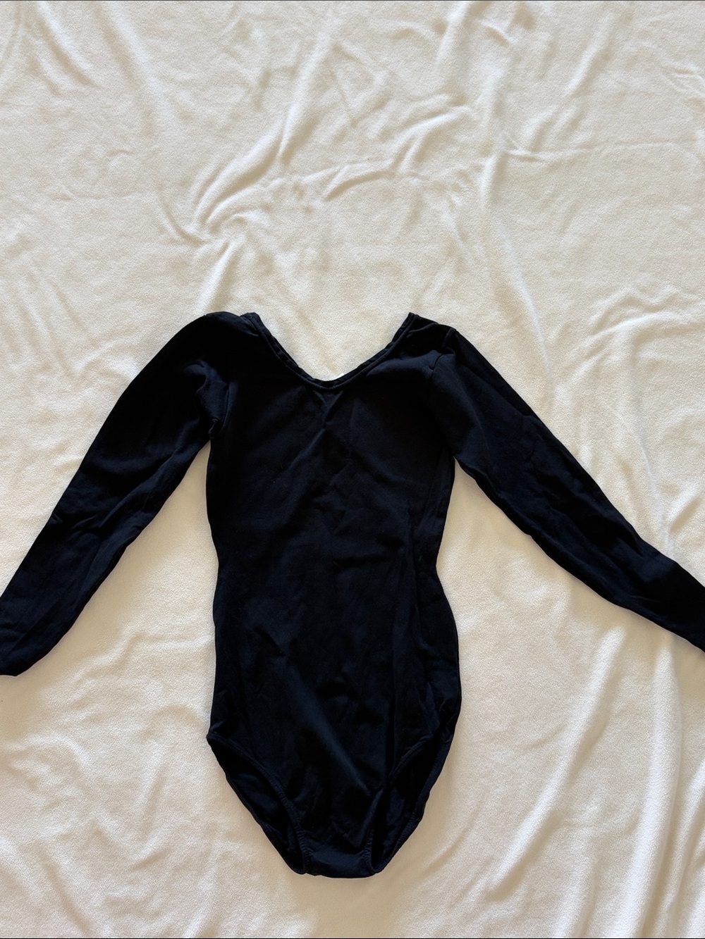 Women’s Black Long-Sleeve One-Piece Leotard